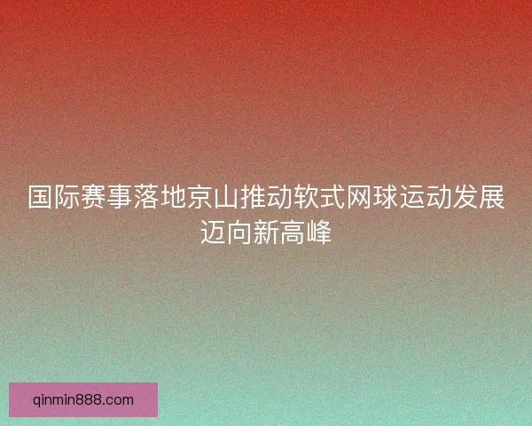 国际赛事落地京山推动软式网球运动发展迈向新高峰